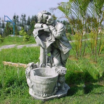 饮水思源雕塑，公园景观石雕