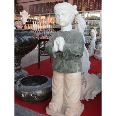 小孩拜年石雕，人物石雕
