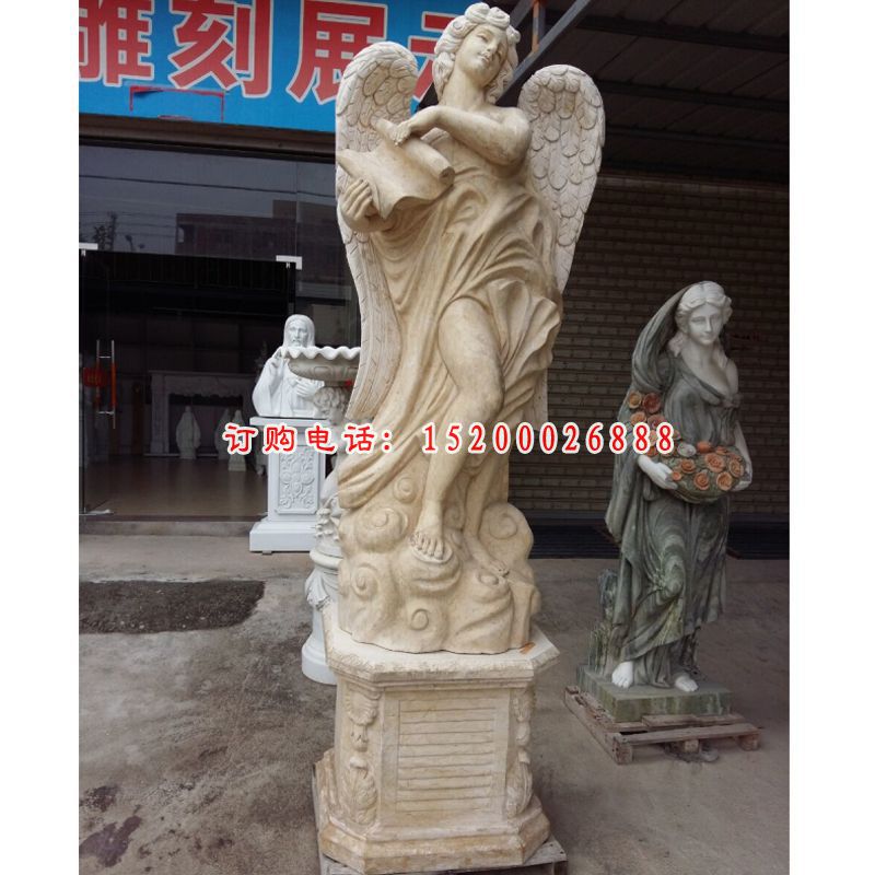 天使石雕，西方人物石雕 (4)