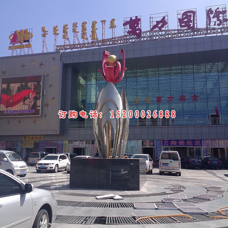 不锈钢广场雕塑，大型广场雕塑