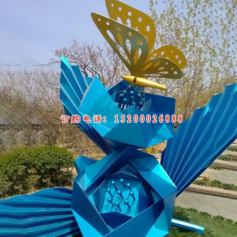 不锈钢花雕塑，广场不锈钢景观雕塑