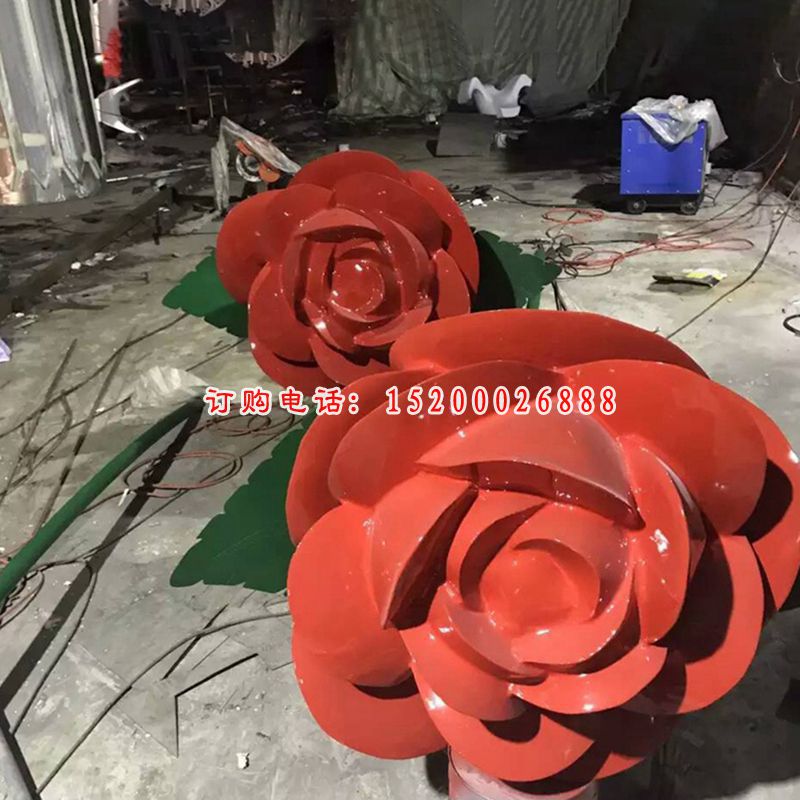 不锈钢玫瑰  广场景观雕塑