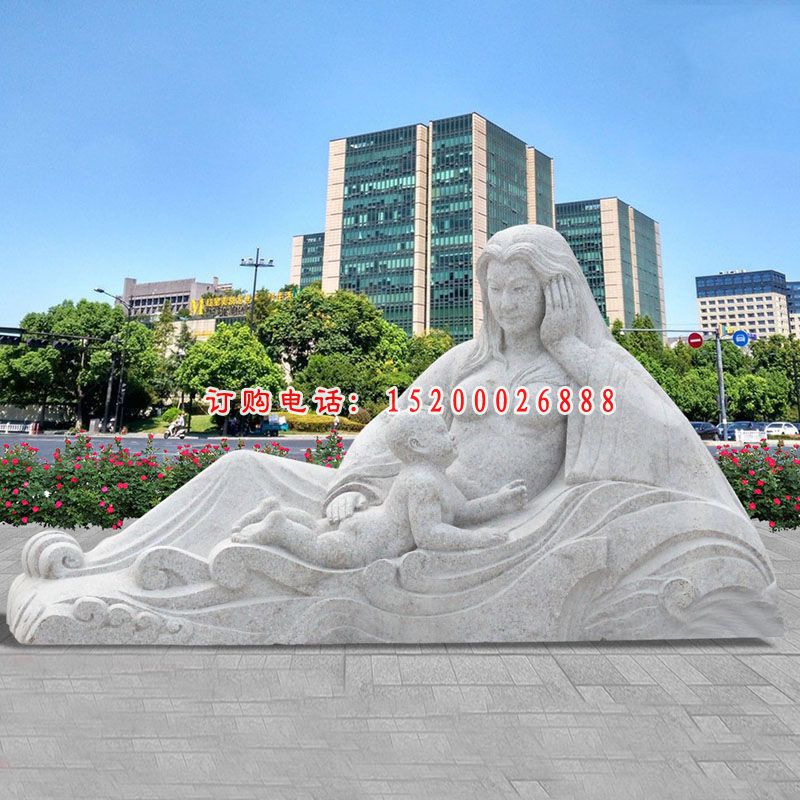青石睡美人  石雕广场景观雕塑