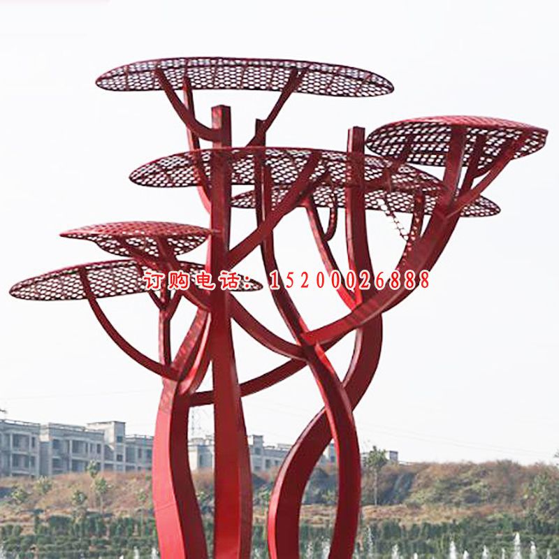 不锈钢荷叶抽象 公园景观雕塑