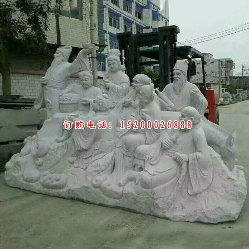 石雕八仙，八仙过海石雕