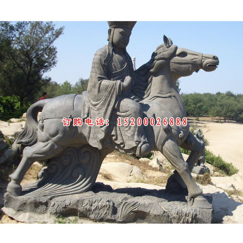 唐僧骑马雕塑，古代人物石雕