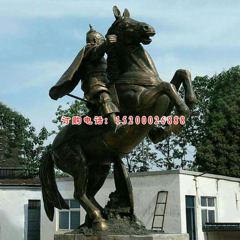 铜雕战马骑战马人物铜雕 (3)