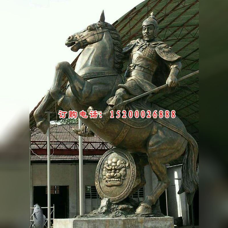 铜雕战马骑战马人物铜雕 (1)