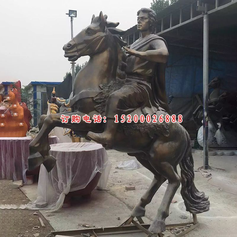 铜雕现代骑马人物雕塑  公园景观雕塑 (1)
