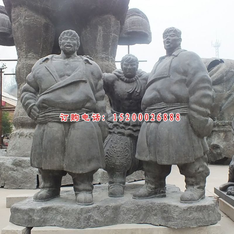 蒙古族人物铜雕，少数民族人物铜雕