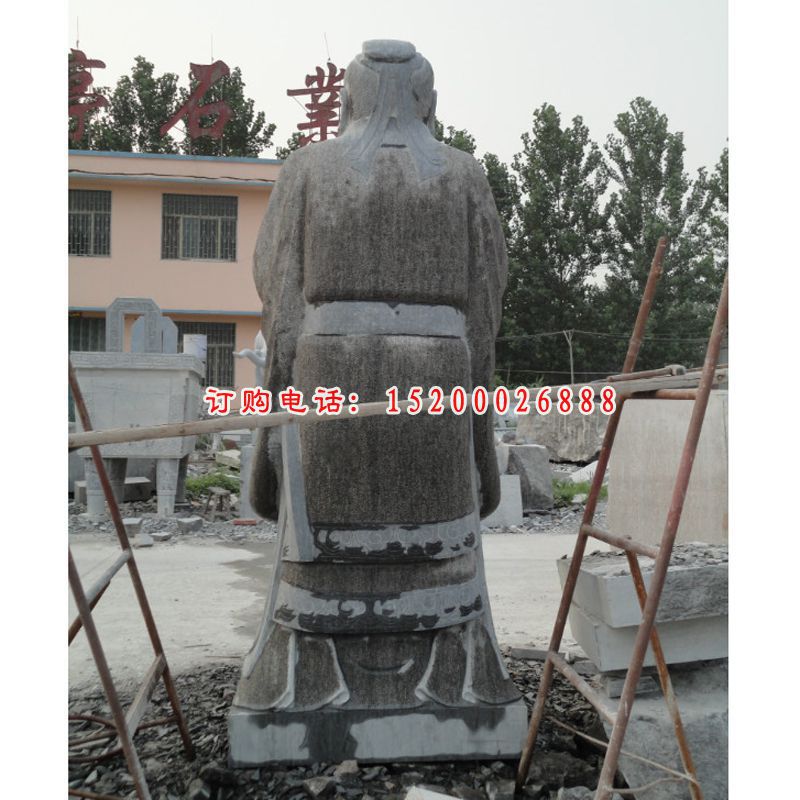 石雕孔子，校园名人石雕 (4)