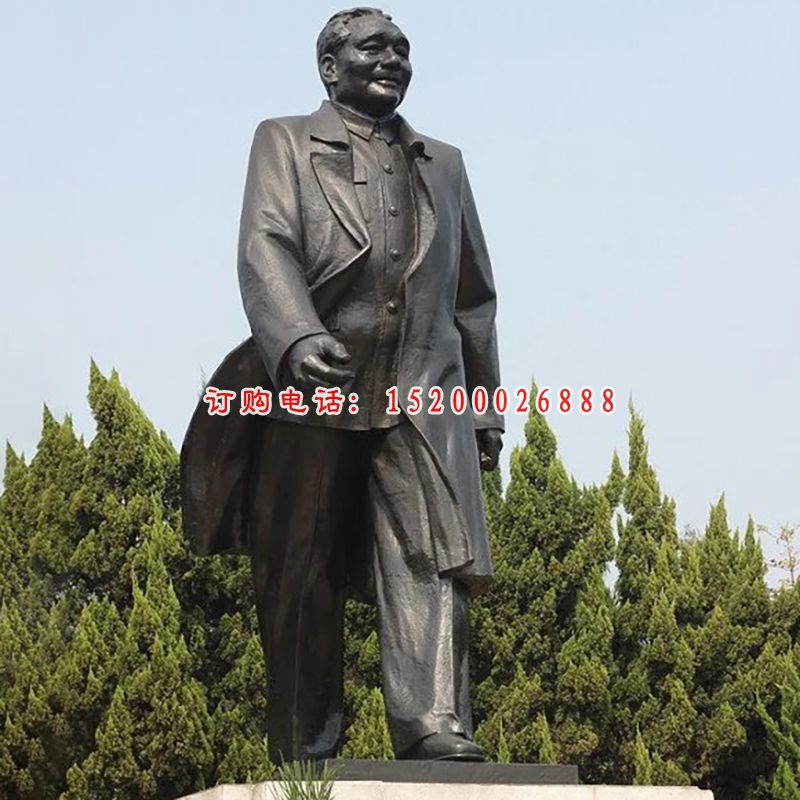 邓小平雕塑，公园伟人铜雕 (2)