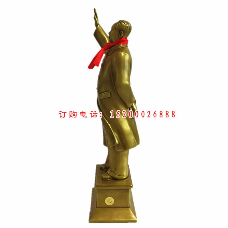 毛主席铜雕，立式伟人雕像 (2)