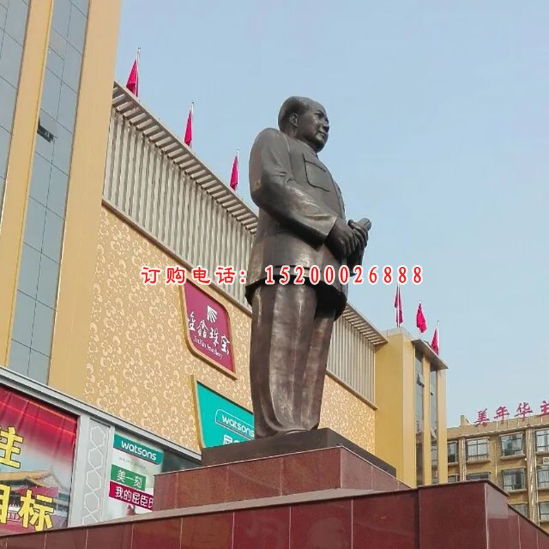 毛主席铜雕，立着毛主席铜雕 (1)