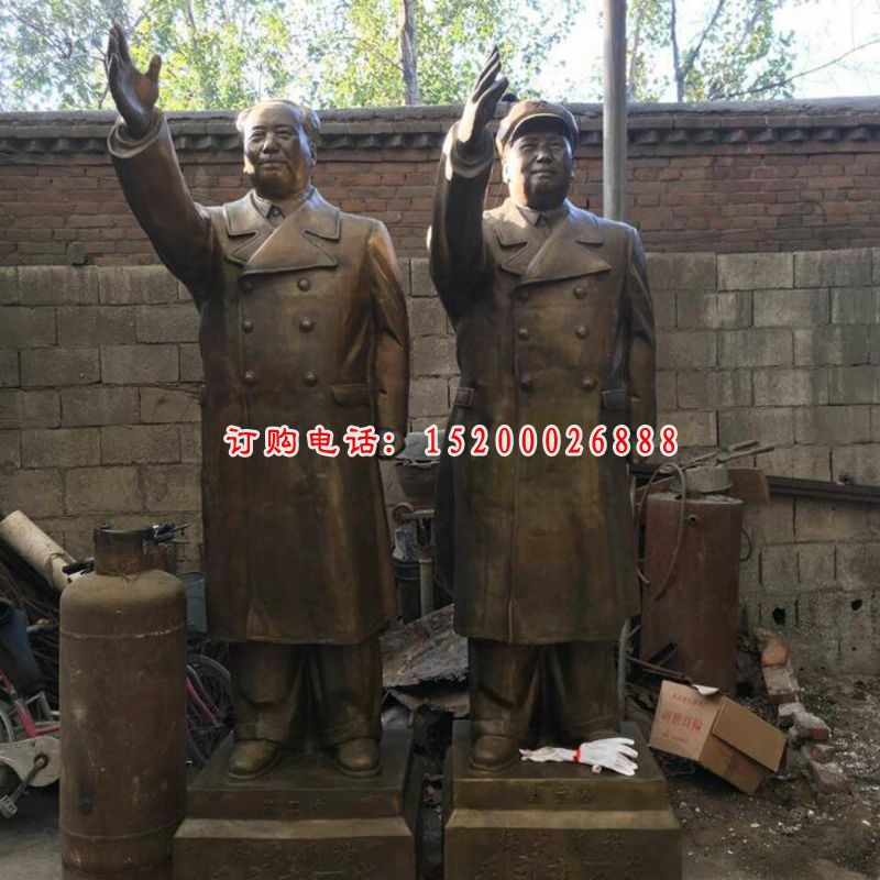 挥手的毛主席铜雕，伟人铜雕