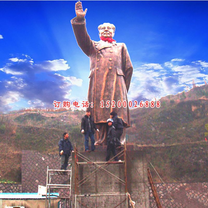 毛主席铜雕，广场伟人铜雕