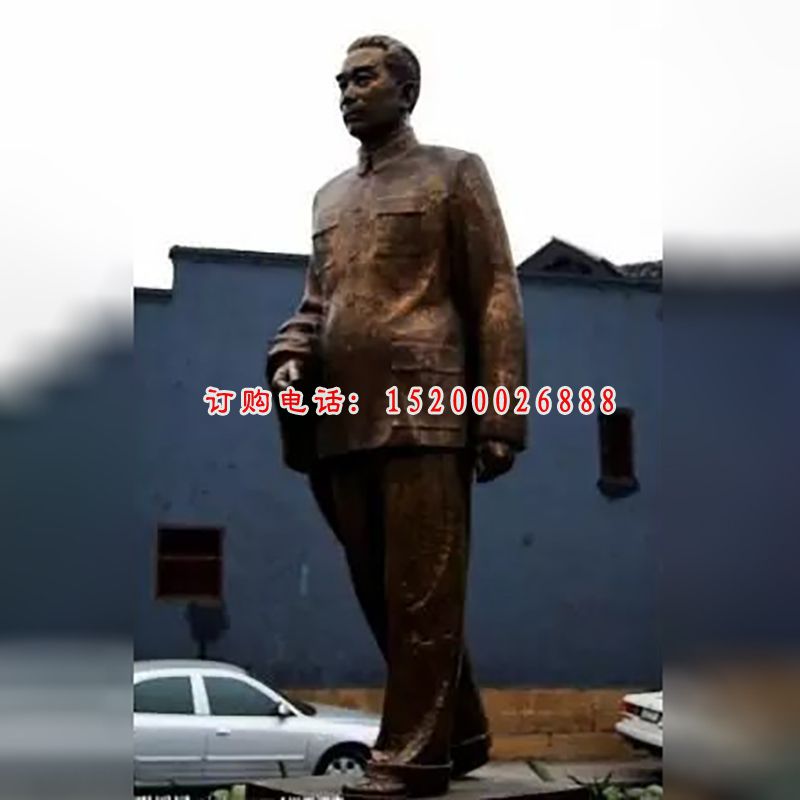 周恩来铜雕，伟人铜雕
