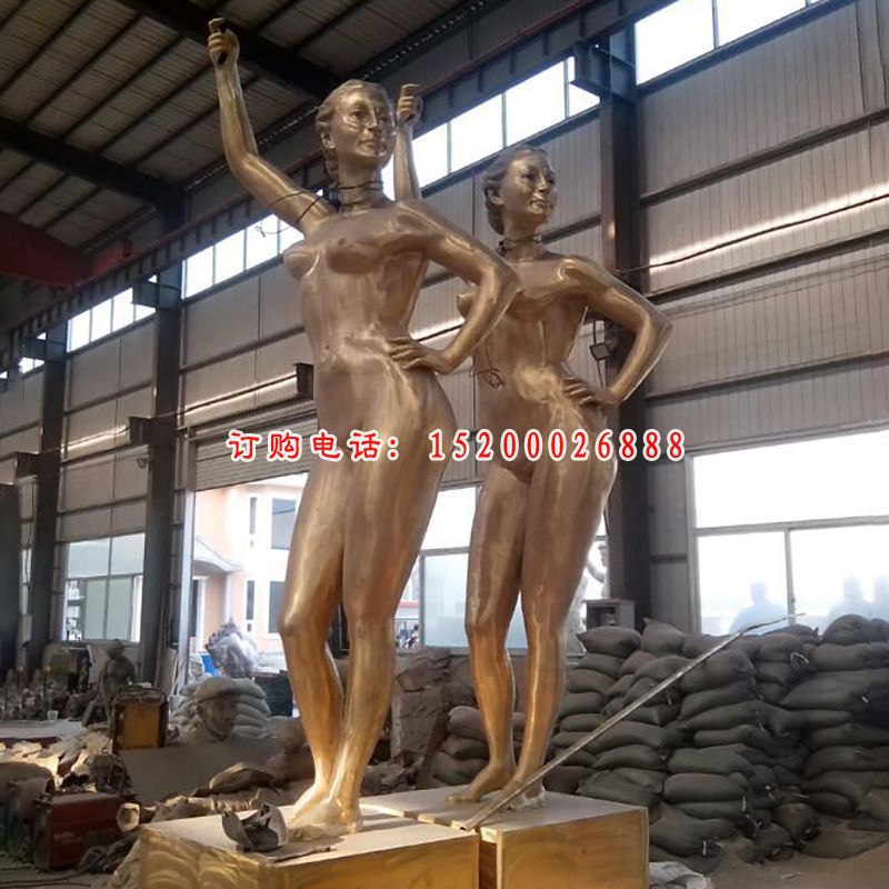 妇女雕塑，铜雕现代人物雕塑