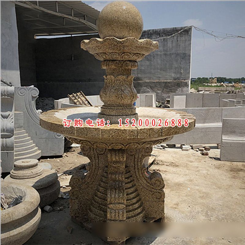 大理石风水球  石雕小区景观雕塑 (16)