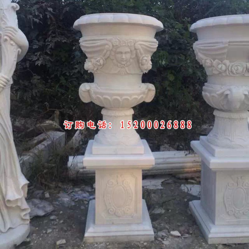 石雕花盆，欧式花盆雕塑 (1)
