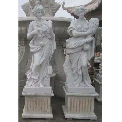 汉白玉丰收女神，西方人物石雕