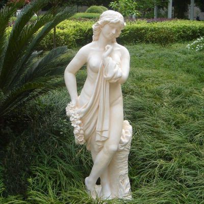西方女人雕塑，汉白玉人物石雕