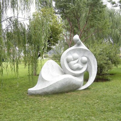 哺乳石雕，公园抽象人物石雕 