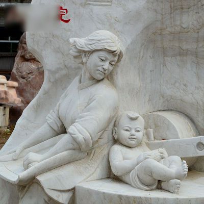 大理石母子  石雕广场人物雕塑