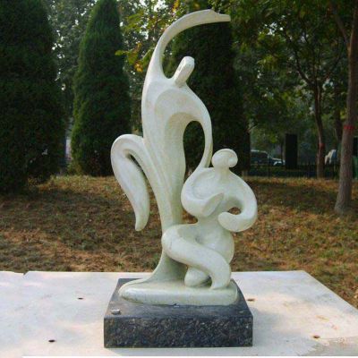 公园情侣石雕，抽象人物雕塑