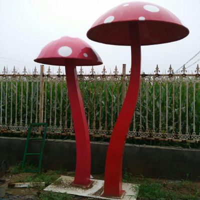 不锈钢蘑菇雕塑  公园蘑菇不锈钢雕塑