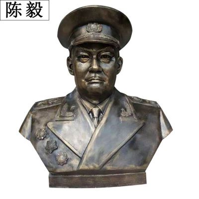 陈毅将军胸像雕塑，铜雕十大元帅