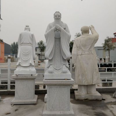 汉白玉孔子   石雕广场人物雕塑