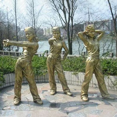 跳舞的人物铜雕  公园人物雕塑