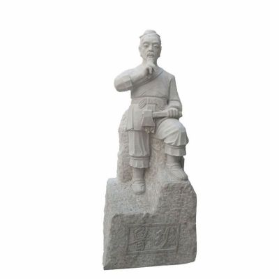 大理石鲁班人物雕塑，古代人物石雕