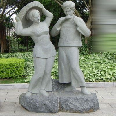 大理石民国时期夫妻   石雕广场人物雕塑