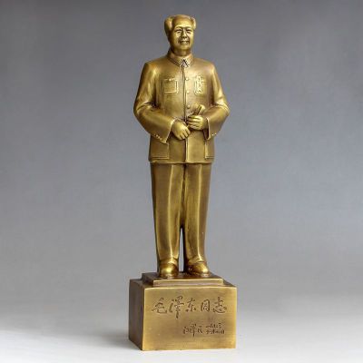 毛主席铜雕，校园人物雕塑 