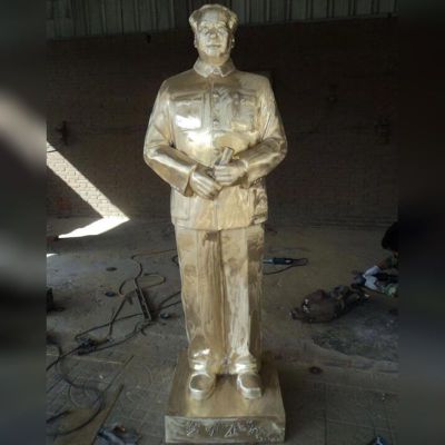 立式毛主席铜雕，名人铜雕