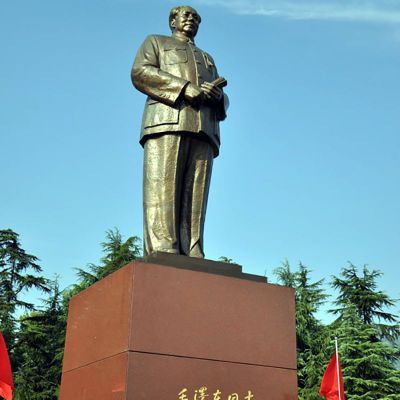 立式毛主席铜雕，伟人铜雕