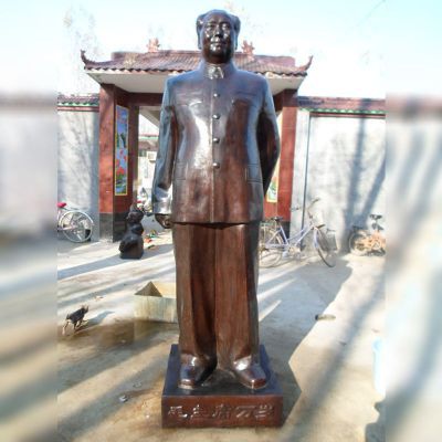 毛主席铜雕，铸铜毛主席雕塑，毛主席万岁铜雕 (2)