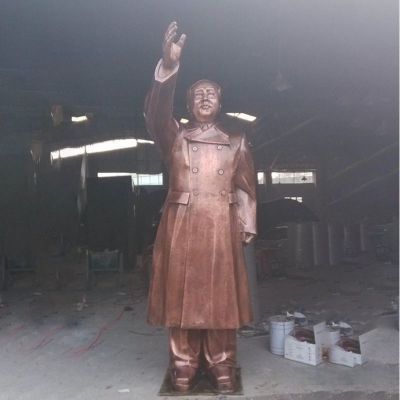 铜雕毛主席雕塑，广场伟人雕塑