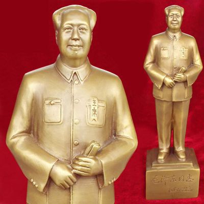 毛主席铜雕，校园人物雕塑