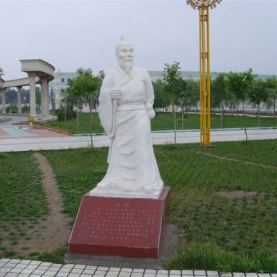 神医扁鹊雕塑，公园名人石雕