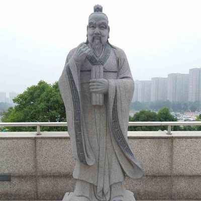 张仲景石雕，青石古代名人