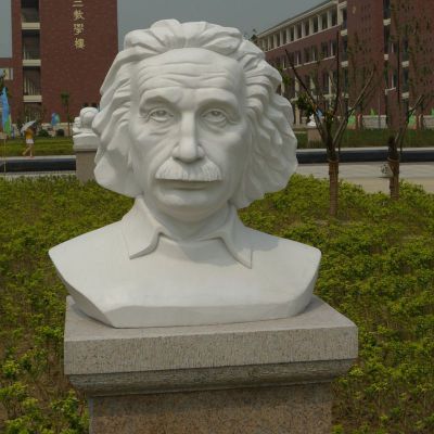 爱因斯坦石雕头像，石雕名人头像