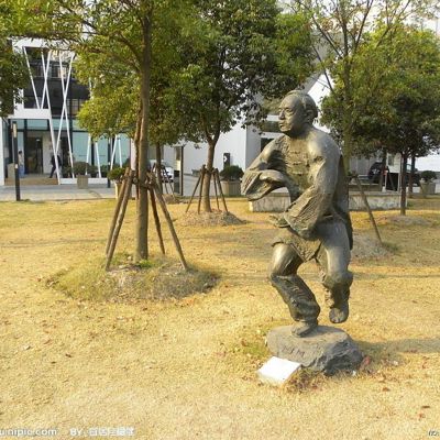 练太极人物雕塑，公园人物铜雕