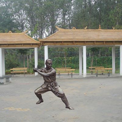 练功铜雕，公园景观铜雕