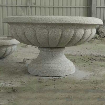花盆石雕 广场大理石花盆