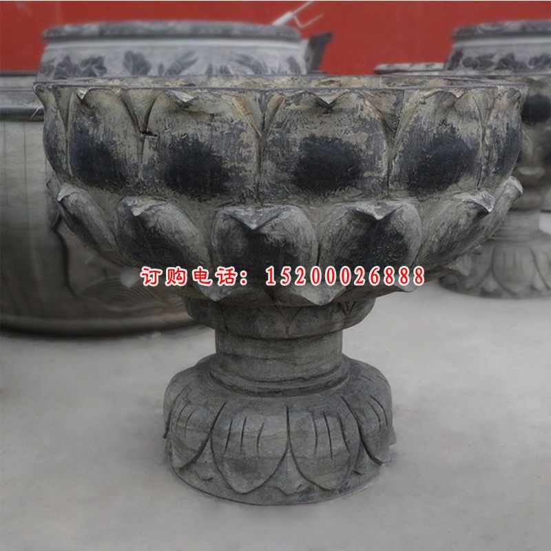 石雕花盆，仿古花盆