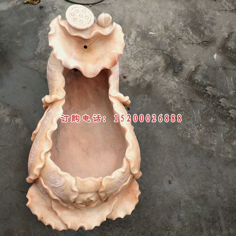 大理石抽象花盆   石雕别墅景观摆件 (2)