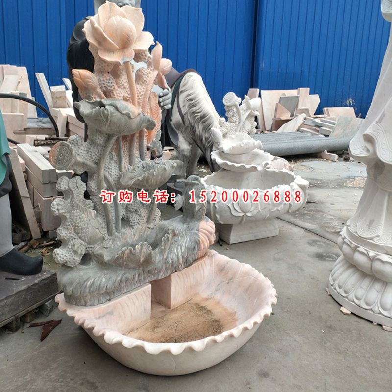 大理石发财树 石雕公园景观摆件 (2)